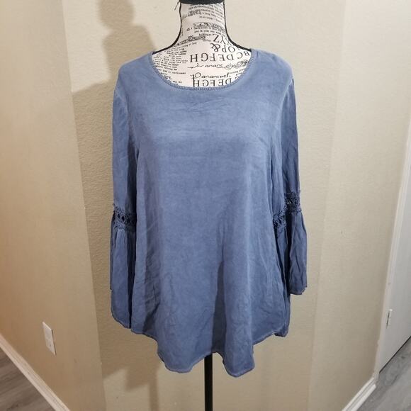 SPENSE‎ bell sleeve blouse sz large - Picture 1 of 13